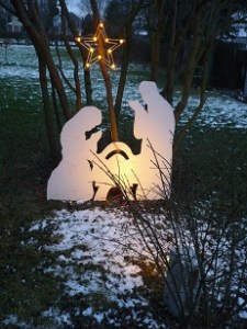 Our nativity in our side yard